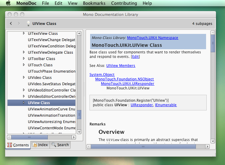 MonoDevelop with Mac main menu support